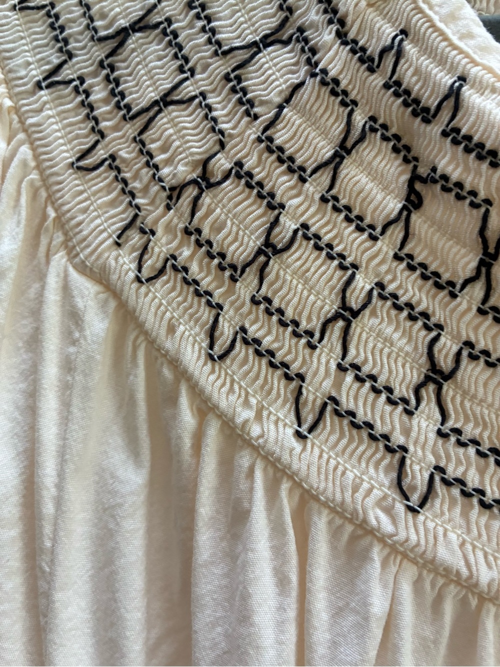 NWOT Boho Embroidered Peasant Top - Cream Old Navy XXL - Picture 3 of 5